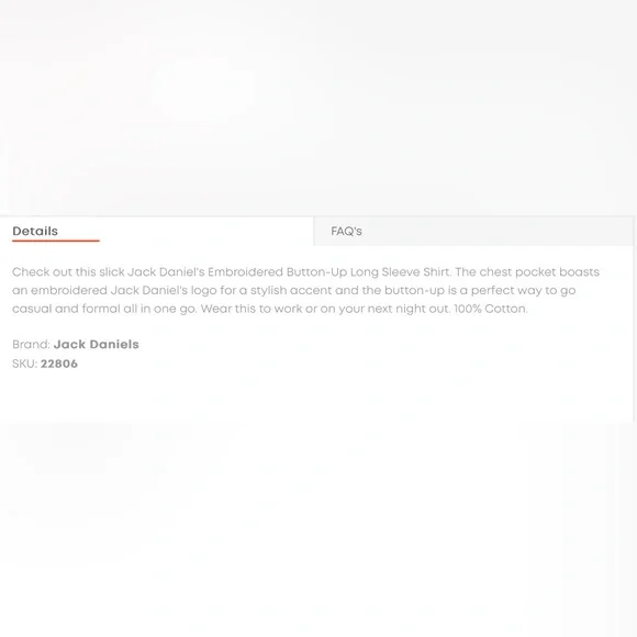 New Wot Jack Daniel’s Button Up Cowboy Style Size Medium. - Picture 3 of 11